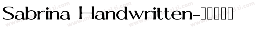 Sabrina Handwritten字体转换